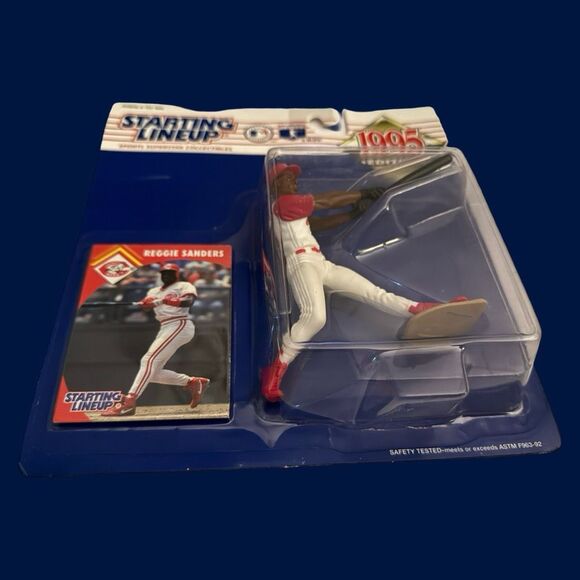 Sealed Vintage 1995 MLB Starting Lineup Reggie Sanders Cincinnati Reds Figure - Picture 3 of 8